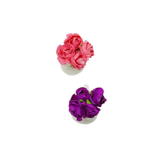 Mini Pink & Purple Flower Pitcher Decoration Set by Ashland